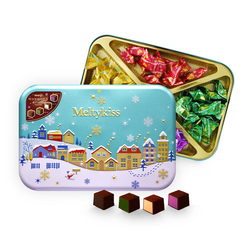 明治雪吻巧克力精选L 226克（蓝罐）