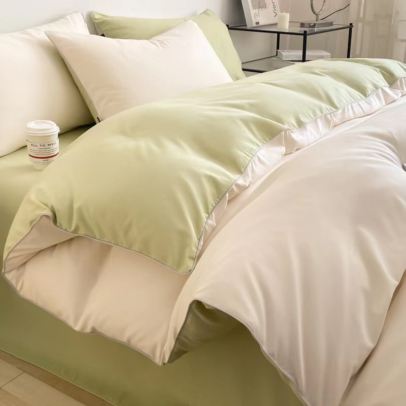 彼加曼 BGM-TC232 极简云锦彩棉轻奢四件套-极简抹茶 200*230cm