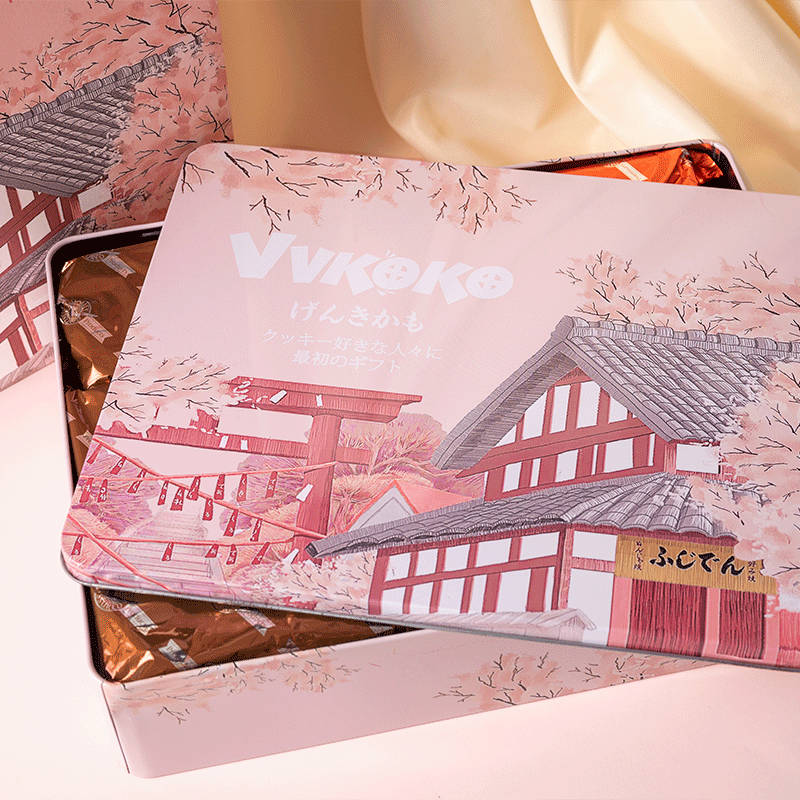 VVKOKO京之映象礼盒装饼干  （巧克力曲奇饼干360g+奶酪味爆浆注心卷（饼干）300g）