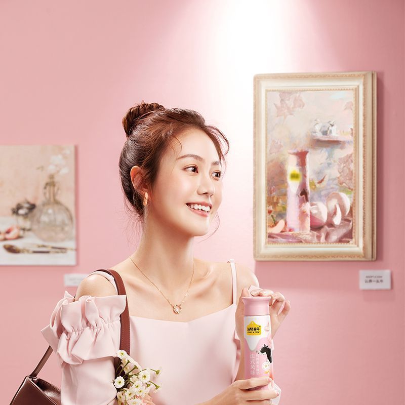 认养一头牛白桃燕麦味酸奶230GPET10入一提装