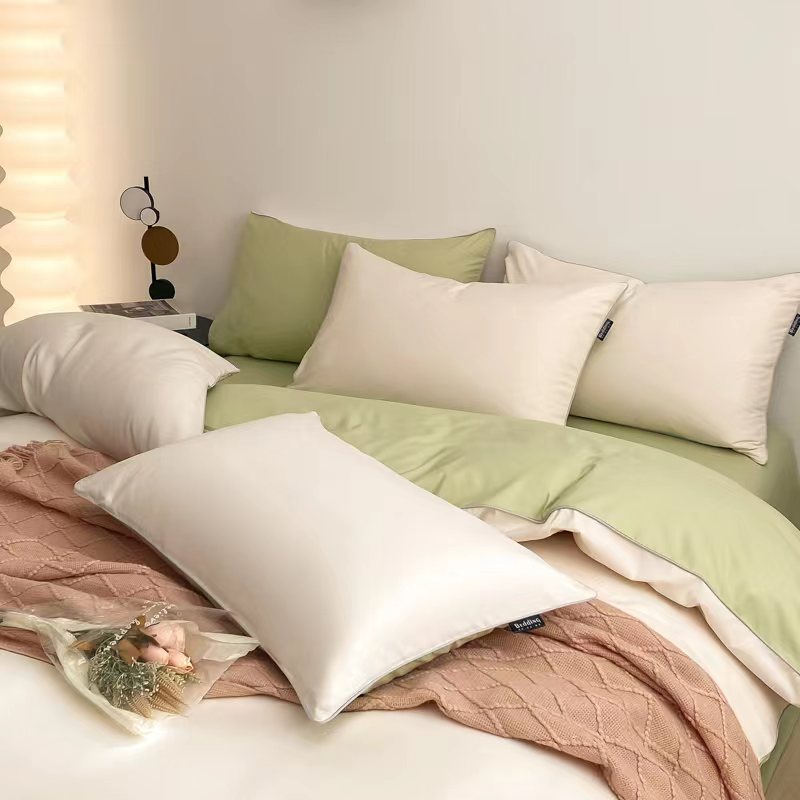 彼加曼 BGM-TC232 极简云锦彩棉轻奢四件套-极简抹茶 200*230cm